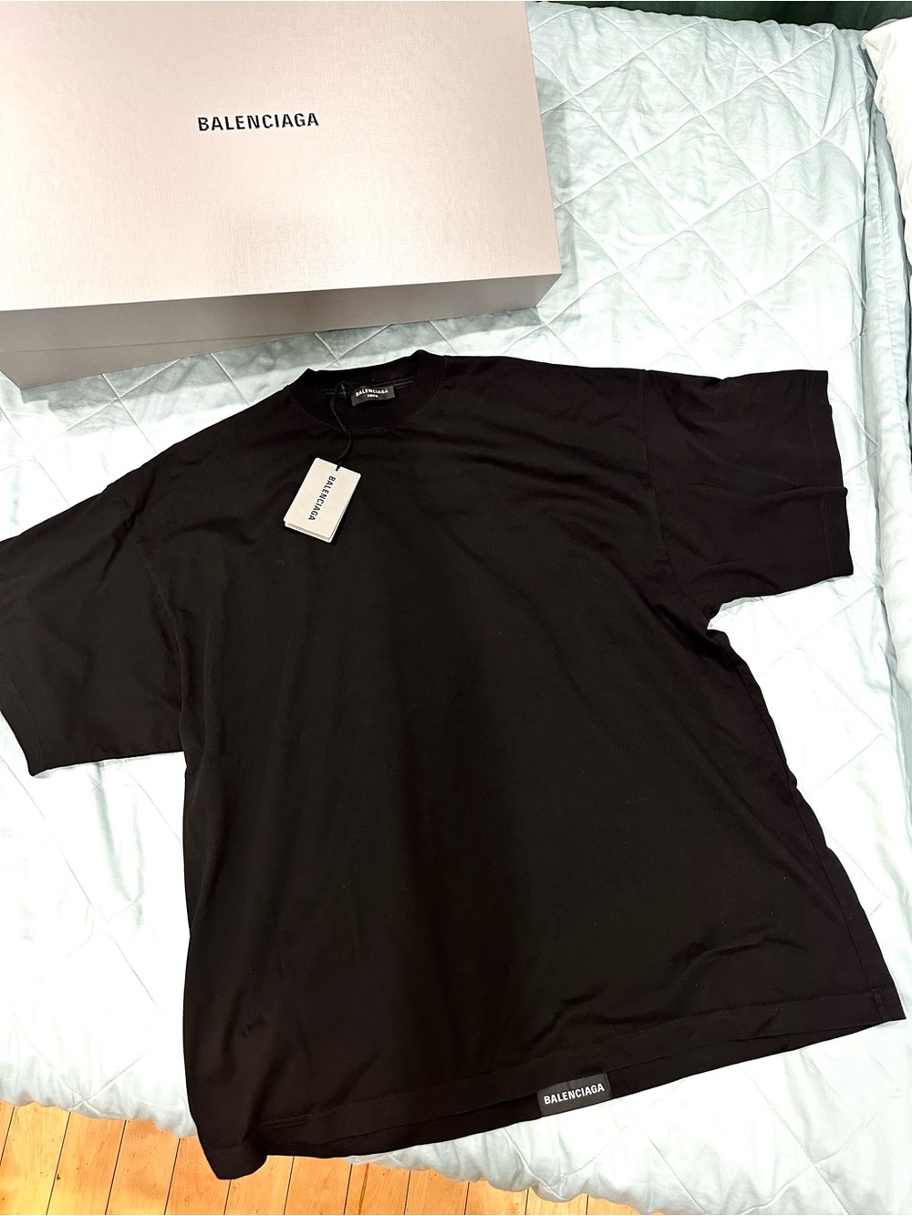 Balenciaga Black Men’s Oversized Crewneck Tee